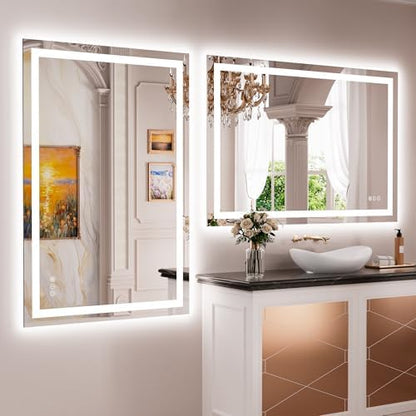 JISOSO LED Bathroom Mirror, Bathroom Vanity Mirror, 48"x32"