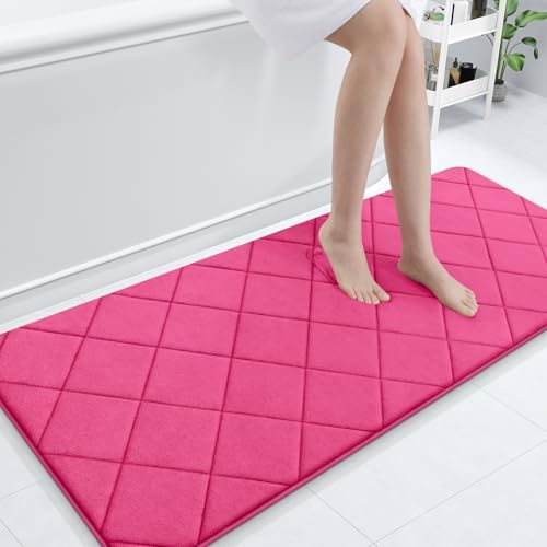 OLANLY Memory Foam Bath Mat 70x24, Ultra Soft and Absorbent Bathroom Rugs