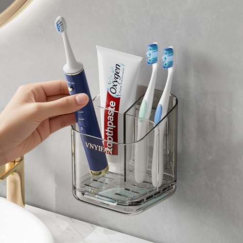 3 Slots Detachable Toothbrush Holders Wall Mounted for Bathrooms