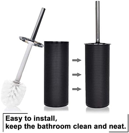 CERBIOR Bathroom Accessories Set 6 Piece Spiral Pattern Bath Ensemble,Black