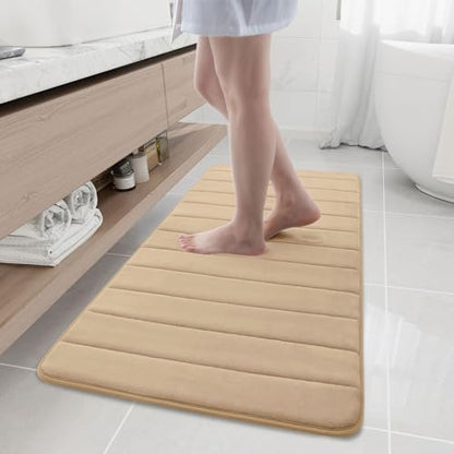 Buganda Memory Foam Bath Mat 47 x 20, Ultra Soft Absorbent Bathroom Rugs
