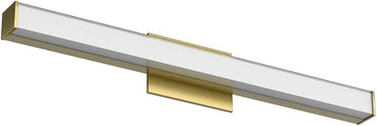 Edge Advantage 30in LED Bathroom Vanity and Wall Light 28W 2,350 Lumens 5-CCT Selectable 2700-3000-3500-4000-5000K in Aged Brass with Adjustable Backplate