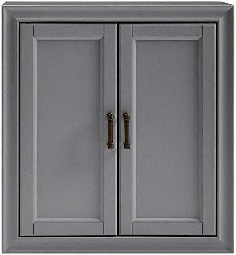 Crosley Furniture Tara Wall Mounted Bathroom Storage Medicine Cabinet with Shelves, Vintage Gray