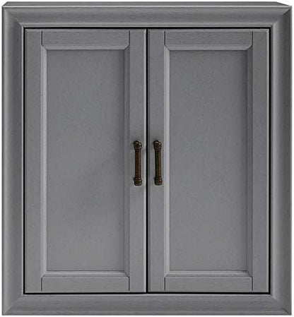 Crosley Furniture Tara Wall Mounted Bathroom Storage Medicine Cabinet with Shelves, Vintage Gray