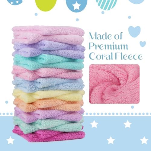UNIMADE Baby Washcloths, Microfiber Coral Fleece Wash Cloths
