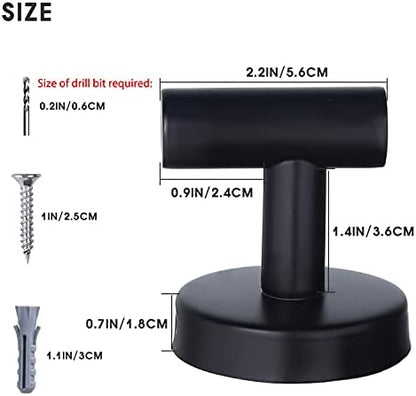 Towel Hooks Bathroom Coat Robe Wall Hook Heavy Duty Door Hanger Towel Robe Clothes Cabinet Closet Sponges Rack for Bathroom Bedroom Kitchen Hotel Pool 4 Packs Black(Drilling Installation)