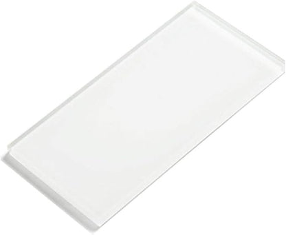 Glass Subway Tile 3 x 6 Inch White for Kitchen Backsplash Bathroom Wall Pack of 32 Sheets
