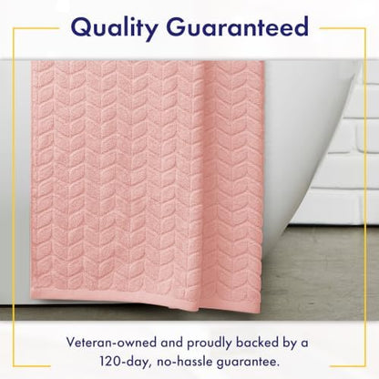 Alusa Home Ultra Soft & Stylish 700 GSM Luxury Bath Sheets | Pack of 2 | Extra Large 35x70 Inches | 100% Zero-Twist, Long-Staple Cotton | Remarkably Absorbent (Blush Pink)