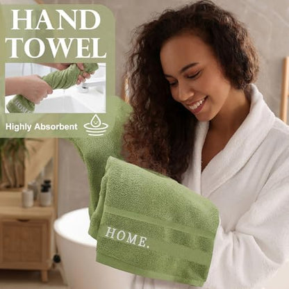 Hahafelt Decorative Bathroom Towel Set, Sage Green