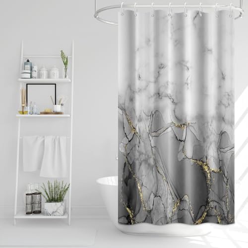 Gray Marble Stall Waterproof Shower Curtain 48x72 inches