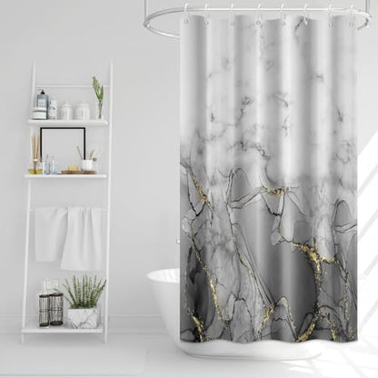Gray Marble Stall Waterproof Shower Curtain 48x72 inches