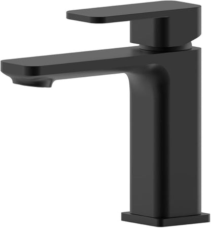 Bath Royale Pasha Luxury Bathroom Sink Faucet Single Control - All Metal, Easy Install, Matte Black