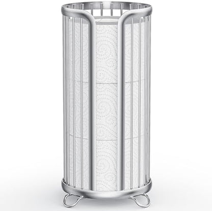Toilet Paper Holder Stand, Freestanding Toilet Paper Storage,Silver