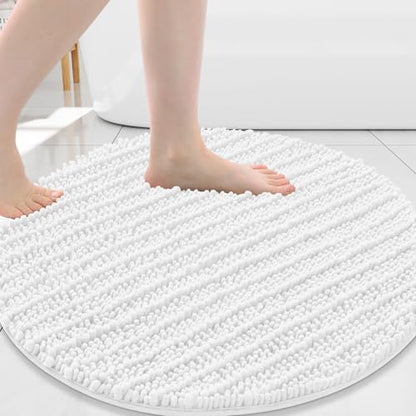 Arotive Round Bathroom Rugs 30x30, Soft Absorbent Chenille Shaggy Bath Mat