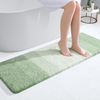 OLANLY Bathroom Runner Rug 47x17, Extra Soft Absorbent Microfiber Bath Rugs