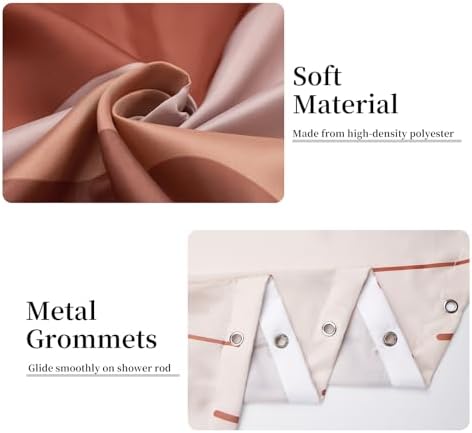 Boho Sunrise Shower Curtain with Hooks for Bathroom 60x72 Inch