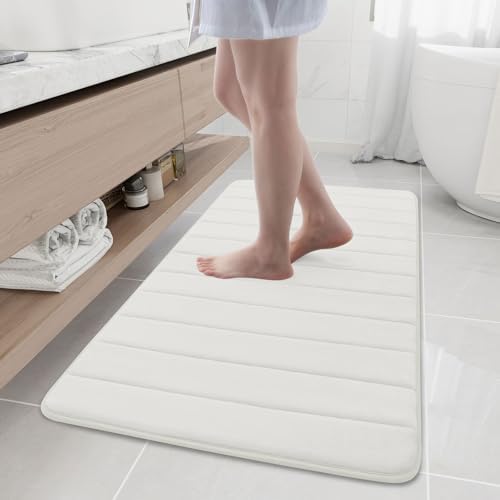 Buganda Memory Foam Bath Mat 47 x 24, Ultra Soft Absorbent Bathroom Rugs
