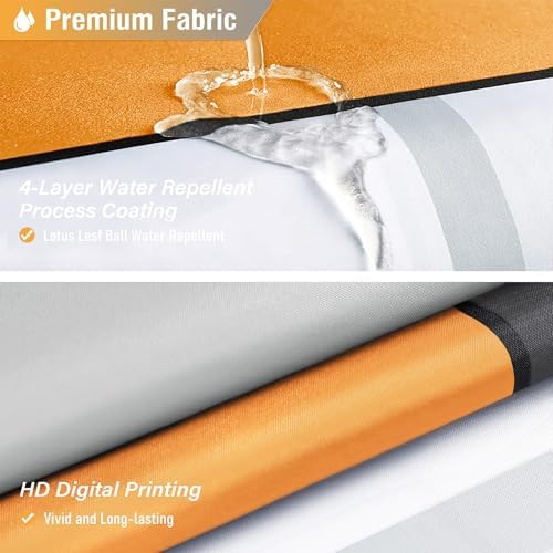 BTTN 72 x 78 Long Modern Geometric Waterproof Fabric Shower Curtain, Orange