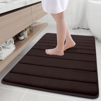 Buganda Memory Foam Bath Mat 40 x 32, Ultra Soft Absorbent Bathroom Rugs