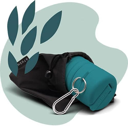 TUSHY Travel Bidet: Collapsible & Expandable for Discreet Portability | Refreshing Clean for Home, Camping, Outdoors & Travel (Helps Hemorrhoid Relief, Peri Bottle for Postpartum Care), Takeoff Teal