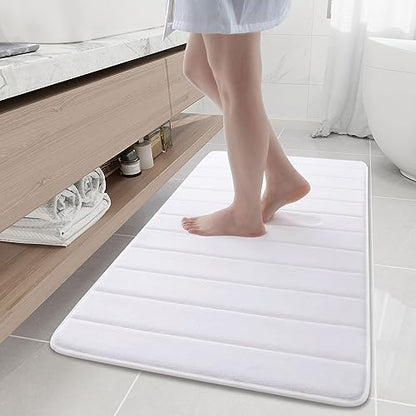 Buganda Memory Foam Bath Mat 47 x 24, Ultra Soft Absorbent Bathroom Rugs
