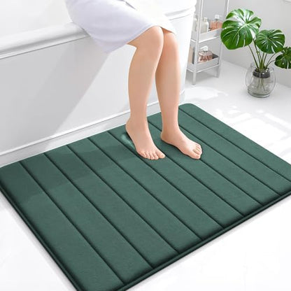 OLANLY Memory Foam Large Bath Mat 40x32, Super Soft Absorbent Bathroom Rugs