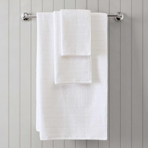 Martha Stewart - Cotton Bath Towel Set, Soft & Absorbent Towels, 6 Pack