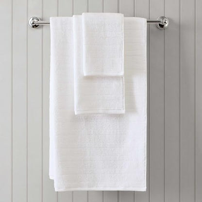 Martha Stewart - Cotton Bath Towel Set, Soft & Absorbent Towels, 6 Pack