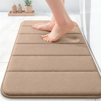 OLANLY Memory Foam Bath Mat 35x16, Super Soft and Absorbent Bathroom Rugs