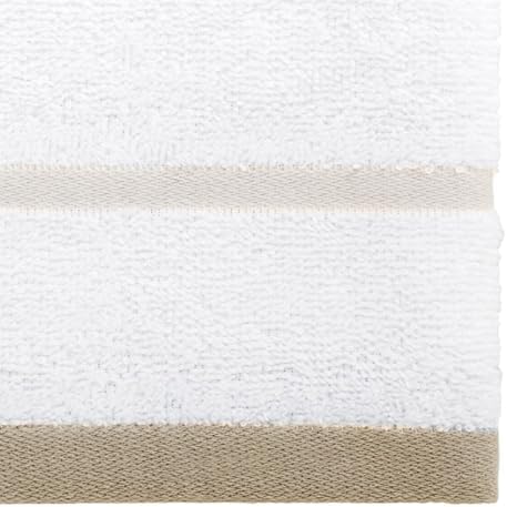 IZOD – Washcloths, Plush Ringspun Cotton Blend Towels with Absorbent Terry & Durable Hem, Striped Bathroom Towels, Set of 4 (Sandbar Linen)