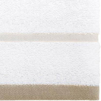IZOD – Washcloths, Plush Ringspun Cotton Blend Towels with Absorbent Terry & Durable Hem, Striped Bathroom Towels, Set of 4 (Sandbar Linen)