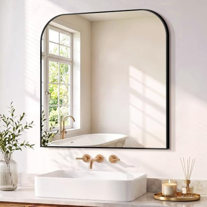 Bathroom Black Vanity Mirror for Over Sink, 30" x 30"