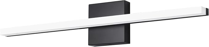 Modern LED Vanity Lights for Bathroom, 24IN 14W Daylight White Black Bathroom Light Fixtures