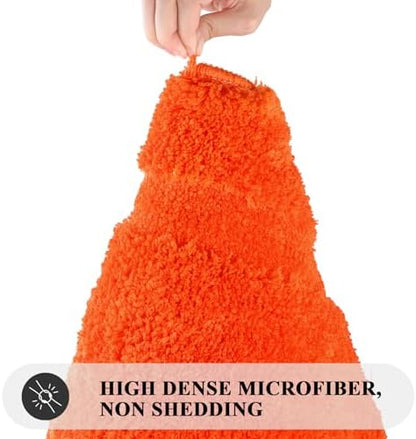 SHACOS Soft Microfiber Bathroom Rugs Set of 2 Pieces, Orange
