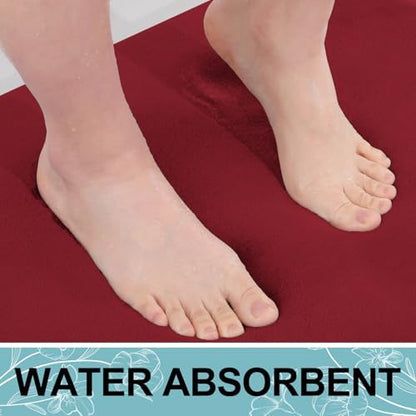 Smiry Memory Foam Bath Mat 24x16, Extra Soft and Absorbent Bathroom Rugs