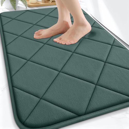 OLANLY Memory Foam Bath Mat 30x20, Ultra Soft and Absorbent Bathroom Rugs