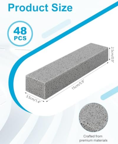 48 PCS Pumice Stone for Cleaning, Pumice Scouring Stick