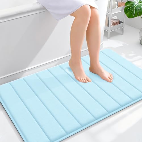 OLANLY Memory Foam Large Bath Mat 40x24, Super Soft Absorbent Bathroom Rugs