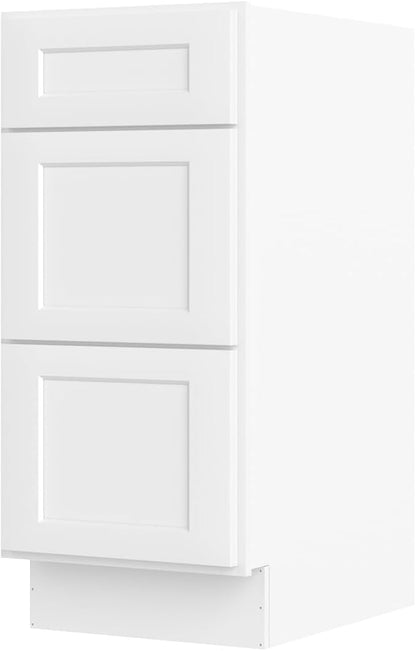 Furinno Shaker Bath Vanity Cabinet Without Top, Ready to Assemble, 21 D x 15 W x 34.5 H, White