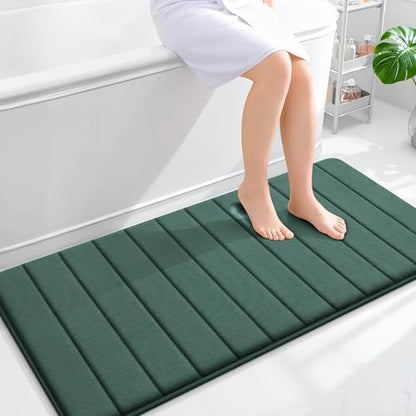OLANLY Memory Foam Long Bathroom Rugs Runner 47x24, Super Soft Absorbent