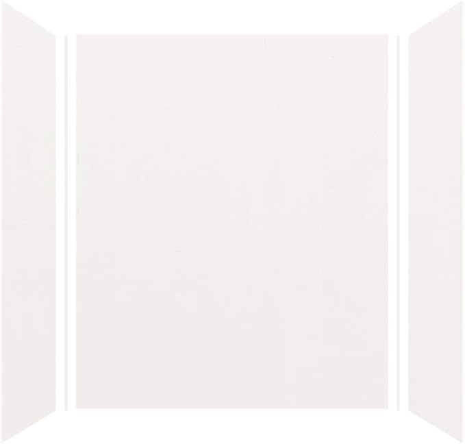 Transolid Expressions 3-Panel Shower Wall Kit | 36×60×72-in | White | Easy Install Alcove Surround