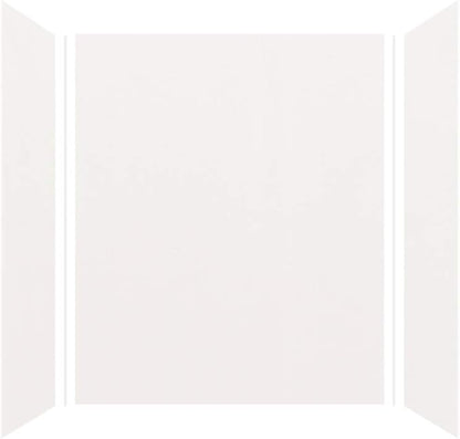Transolid Expressions 3-Panel Shower Wall Kit | 36×60×72-in | White | Easy Install Alcove Surround