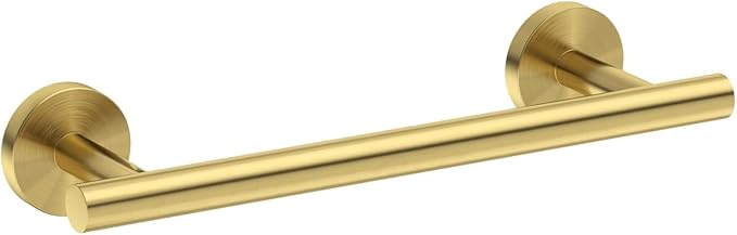SEIDO 12 Inch Towel Bar for Bathroom Wall, 304 Stainless Steel Brushed Gold Hand Towel Holder, 9.6" Usable Length, Rustproof Anti-Rotation Towel Rack, Wall Mounted Towel Rod for Lavatory, Kitchen, RV