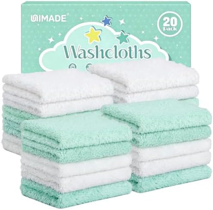 UNIMADE Baby Washcloths, Microfiber Coral Fleece Wash Cloths