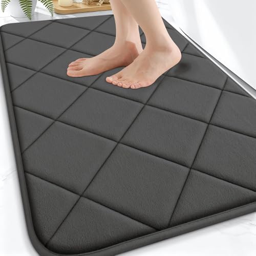 OLANLY Memory Foam Bath Mat 30x20, Ultra Soft and Absorbent Bathroom Rugs