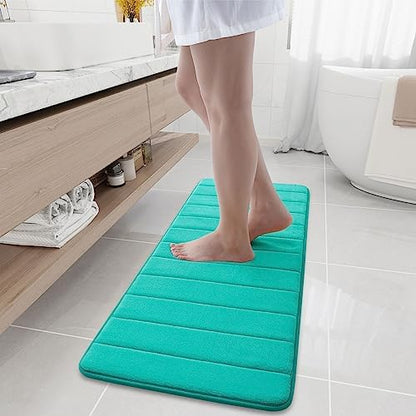 Buganda Memory Foam Bath Mat 47 x 17, Ultra Soft Absorbent Bathroom Rugs