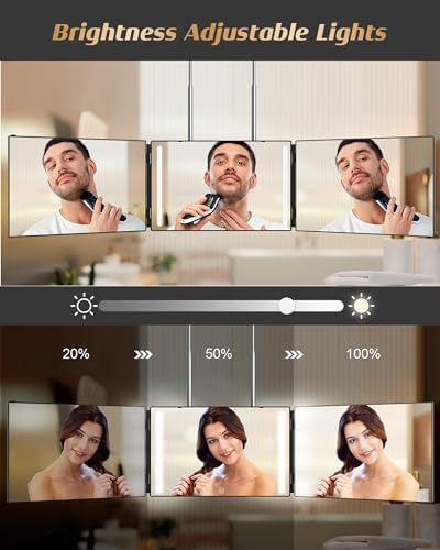 JUSRON 360 Viewing Angle Self Hair Cutting Mirror Shower Mirror
