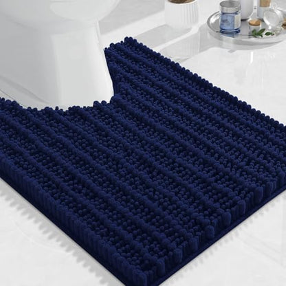 Arotive Toilet Rugs U-Shaped 24x20, Soft Absorbent Chenille Shaggy Bath Mat