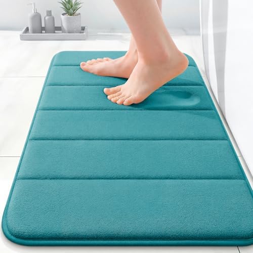 OLANLY Memory Foam Bath Mat 24x16, Super Soft and Absorbent Bathroom Rugs