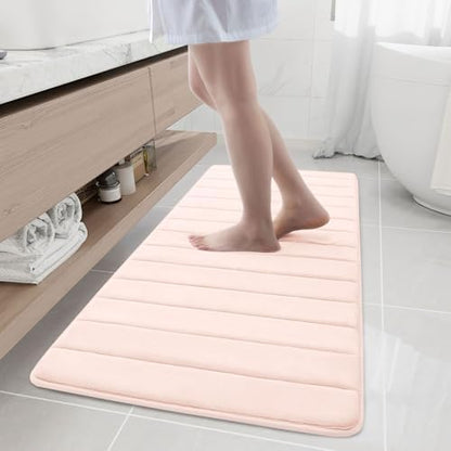 Buganda Memory Foam Bath Mat 55 x 24, Ultra Soft Absorbent Bathroom Rugs
